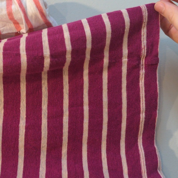 Madewell 100% Linen Two-toned Stripe 3/4 Sleeve Tee - Picture 5 of 8